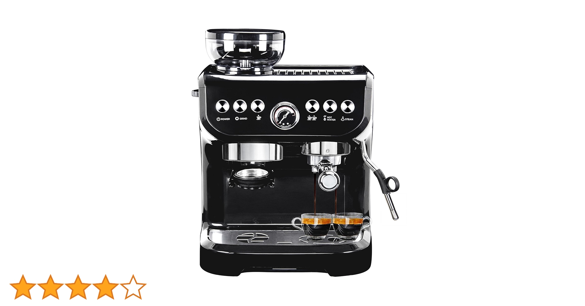 Amazon | MIROX エスプレッソマシーン 15バー ミルク泡立て器